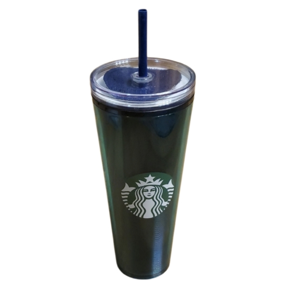 Starbucks Emerald Green Decorate Your Own‎ Lid 24oz Tumbler with Straw